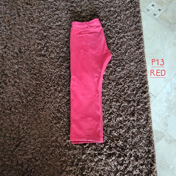 Levi's 501 Button Fly Jeans W40 L30 Red - Picture 3 of 9
